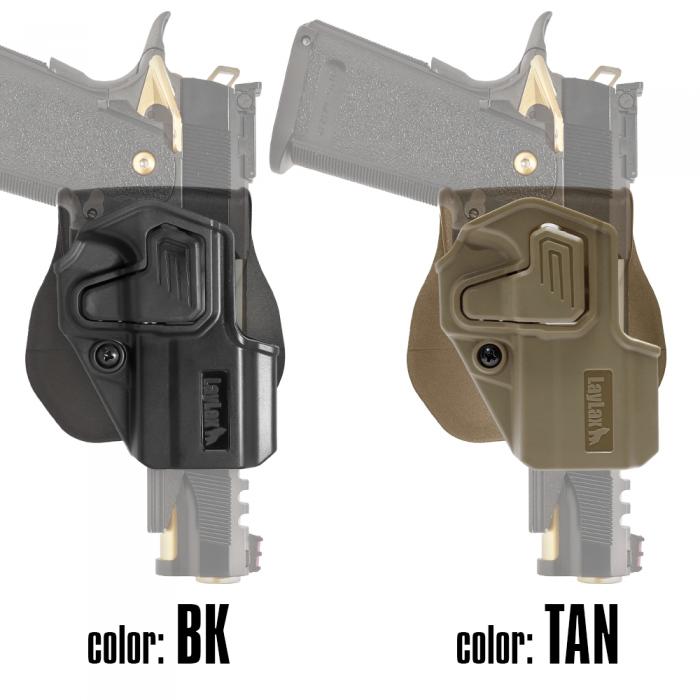 LayLax Hi Capa CQC Battle Style Holster  BK/TAN