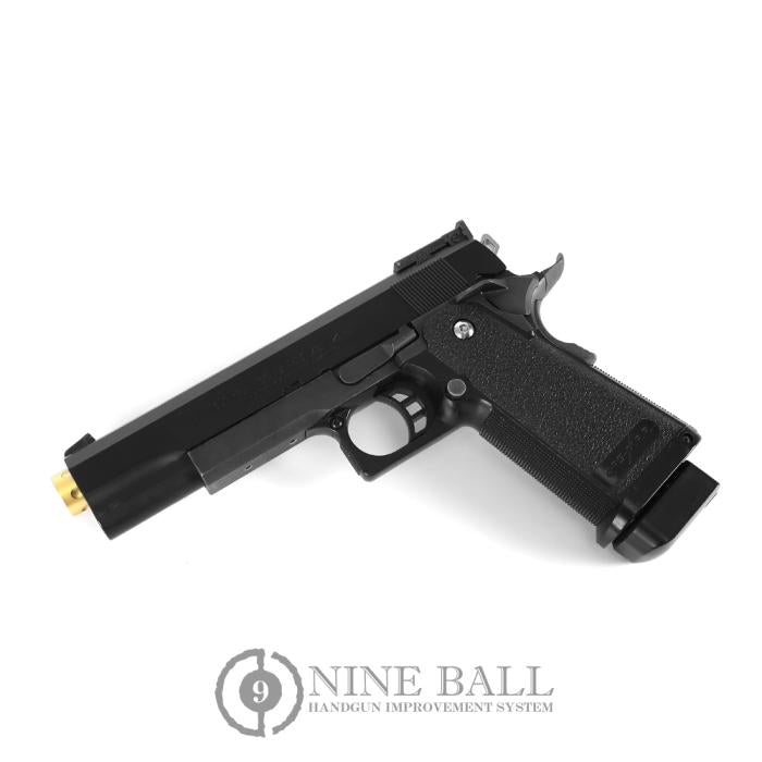 Nine Ball Aluminum Fluted Straight Barrel for Tokyo Marui Hi-CAPA 5.1 Series GBB Pistols (Gold/Gun Metallic)