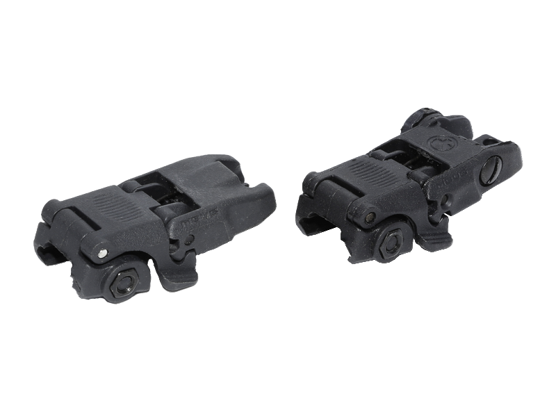 Magpul G3 Style Polymer Front&Rear Flip Sights (BK) - Phoenix Tactical 