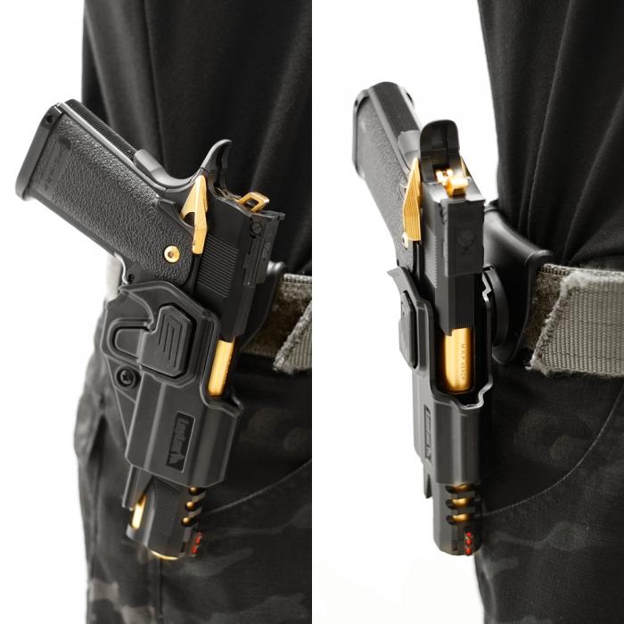 LayLax Hi Capa CQC Battle Style Holster  BK/TAN
