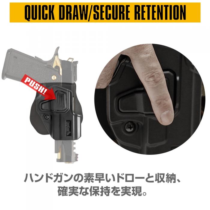 LayLax Hi Capa CQC Battle Style Holster  BK/TAN