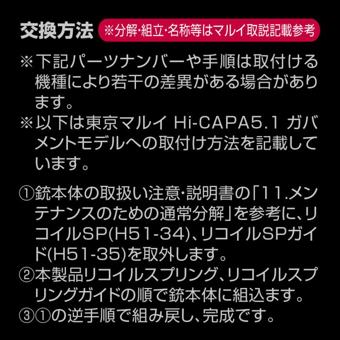 High Capa 5.1 Recoil Spring Guide & Short Stroke Recoil Spring Set NEO [NINEBALL]