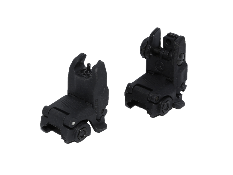 Magpul G3 Style Polymer Front&Rear Flip Sights (BK) - Phoenix Tactical 