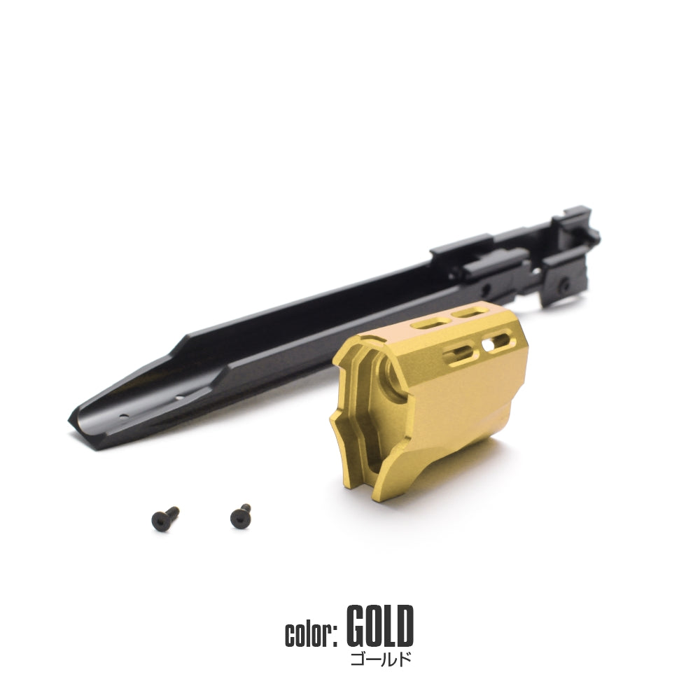 Hi-CAPA CUSTOM LOWER FRAME R EDGE 5.1 & COMPENSATOR (CRIMSON/GOLD)